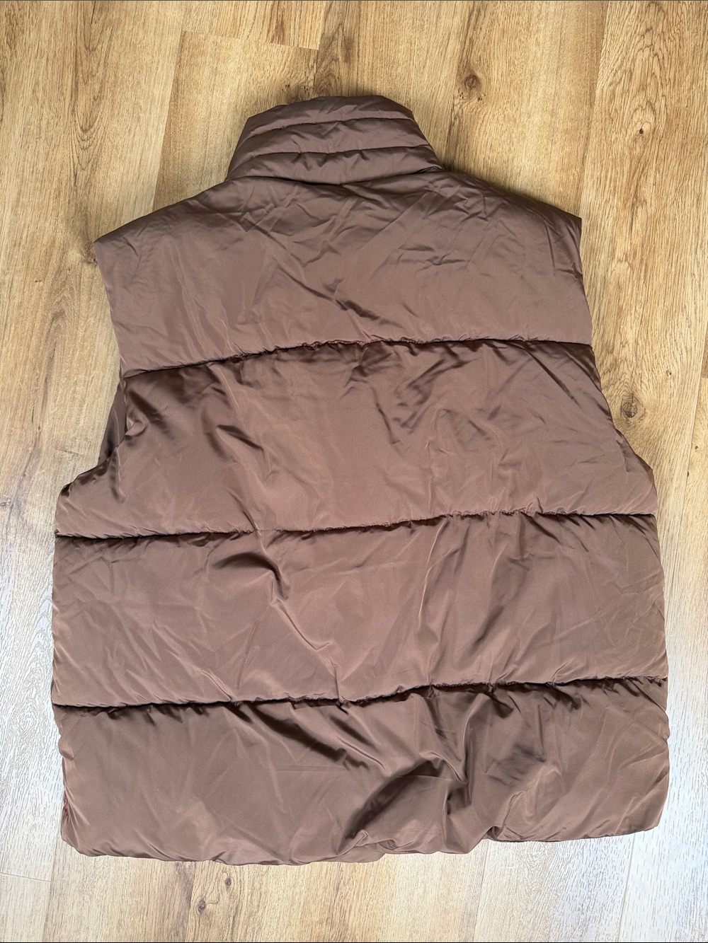 BDG Brown Puffer Vest - Picture 2 of 2